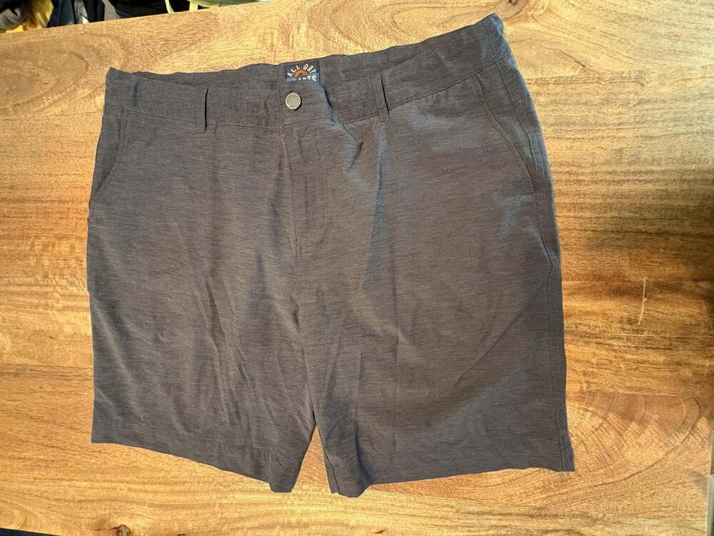 Faherty Shorts Mens 38 Gray All Day Chino 8 Inch Inseam Stretch Casual Summer